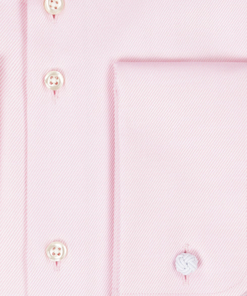 Lichtroze overhemd met dubbele manchetten